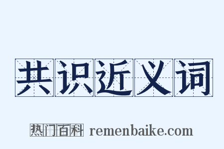 共识近义词是什么意思的图片
